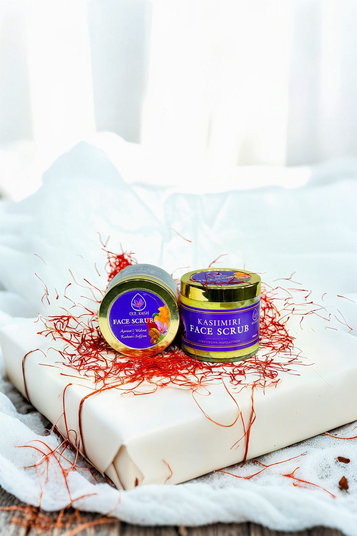 Kashmiri Face Scrub — Apricot, Walnut, Saffron